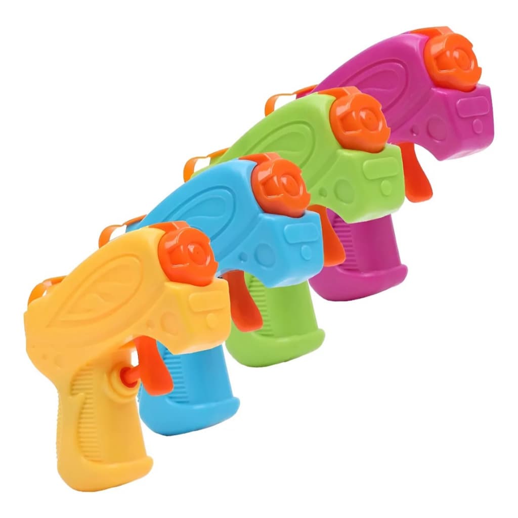 Pistola Água Brinquedo Lança Água Crianças 04 Un 6 Anos+ - Laranja Verde Azul