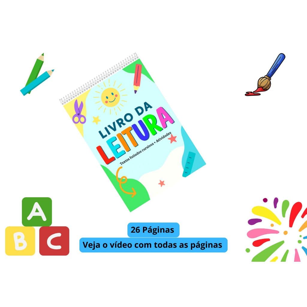 Apostila Textos Curtos para Alfabetização 26 Atividades Educativas /Apostila  Alfabetização /Tam. A4