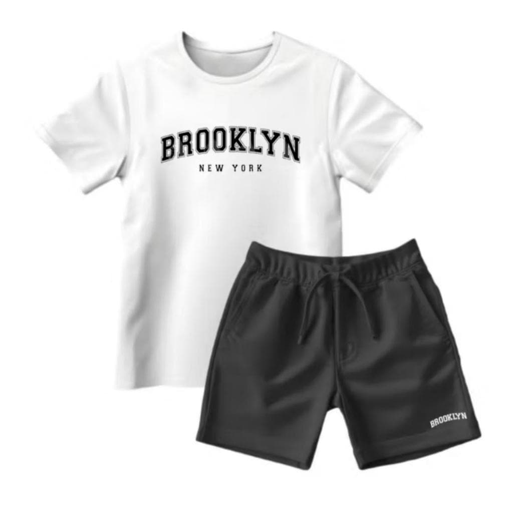 conjunto short+camiseta de menino confortável e macio em algodão