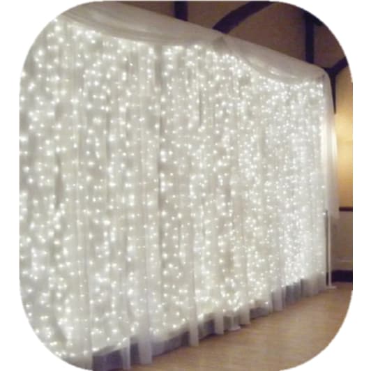 Cortina 500 Leds 3,0mx2,5m Luz Branco Frio Fixo 19596-89596