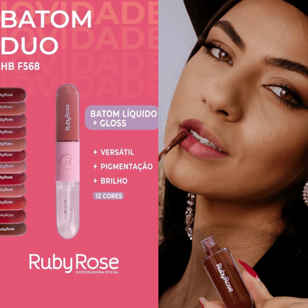 Batom Líquido + GLOSS Duo Ruby Rose