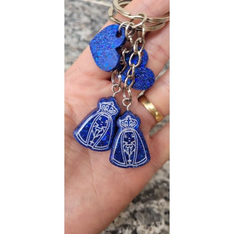 Chaveiro Nossa Senhora – Ideal para Lembrancinhas Religiosas, Batizado, Primeira Comunhão e Eventos