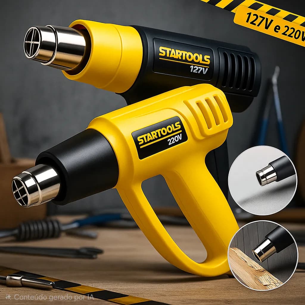 Soprador Termico Profissional 2000W Controle Temperatura Bico Removivel 220V-127V