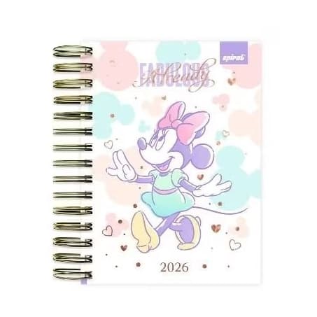Agenda diária 2026, Minnie Style, 176 folhas