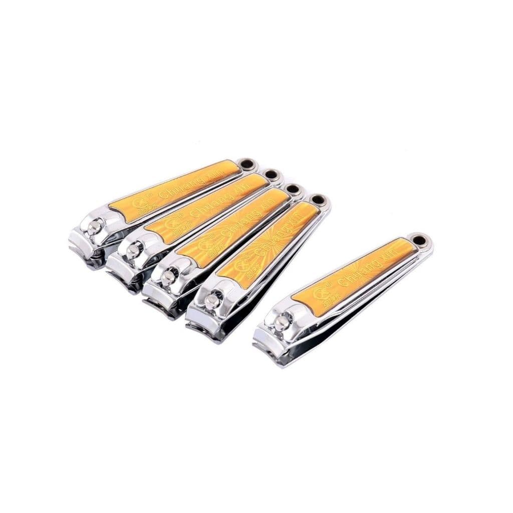 Cortador De Unha Grande Com Lixa Aço inox Manicure Pedicure Estampado Dourado