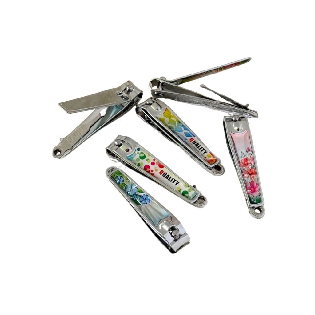 Cortador De Unha Grande Com Lixa Aço inox Manicure Pedicure Estampado floral