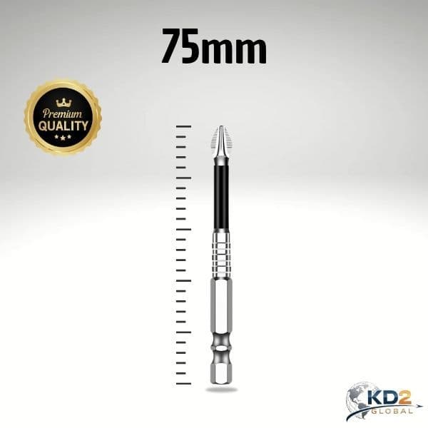 Bits PH2 para Parafusadeira 75mm 1/4 Antiderrapante em Aço – Kit 10 Peças