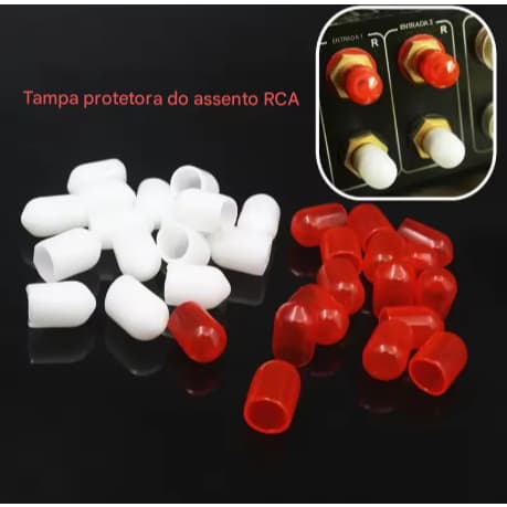 Protetor para entrada RCA,  Manga de borracha,  proteção anti-poeira,  Anti-Oxidação, 1 UNIDADE.