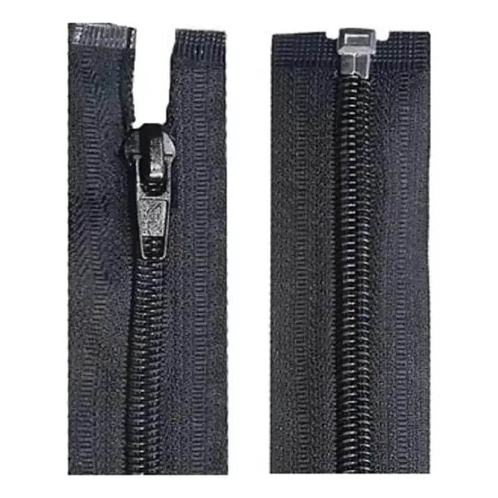 Zíper Preto de  Nylon Destacável 25cm