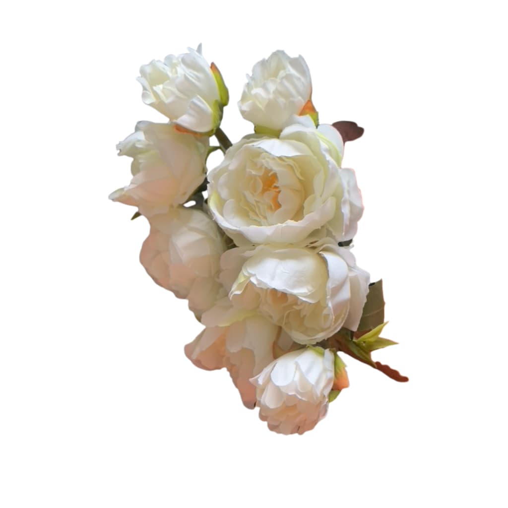 Buquês De Rosas Brancas Para Arranjo De Flores Artificiais Realistas