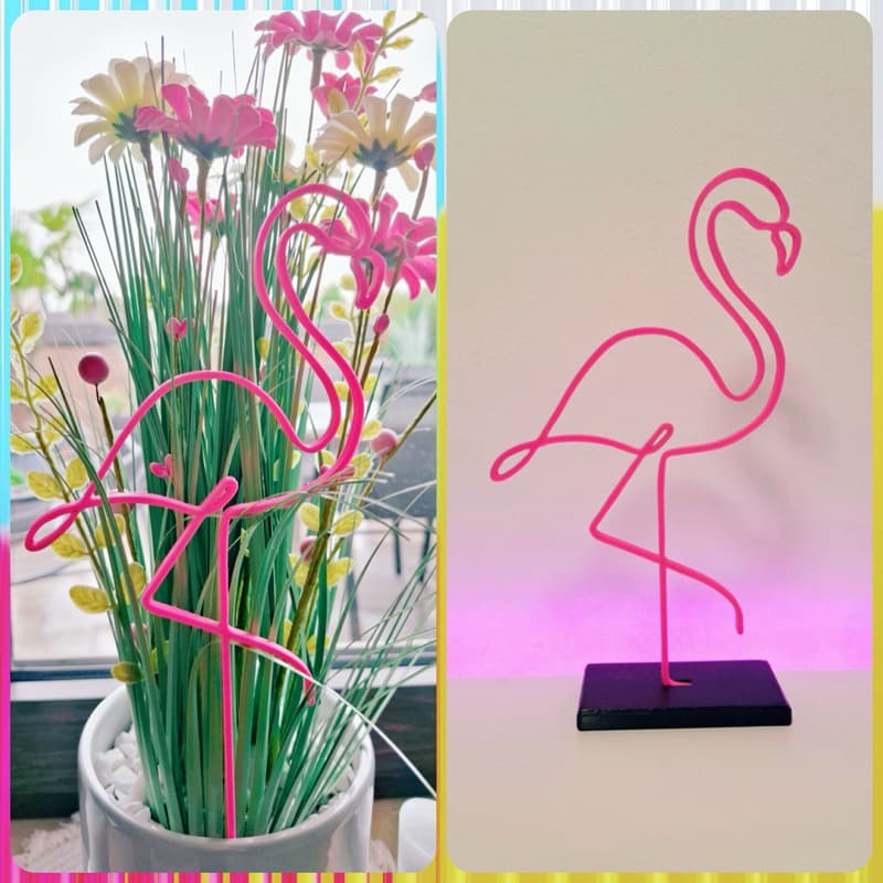 flamingo-flamingo decorativo-decoração de vaso-enfeite de planta-decoração sala-decoração jardim-presente criativo