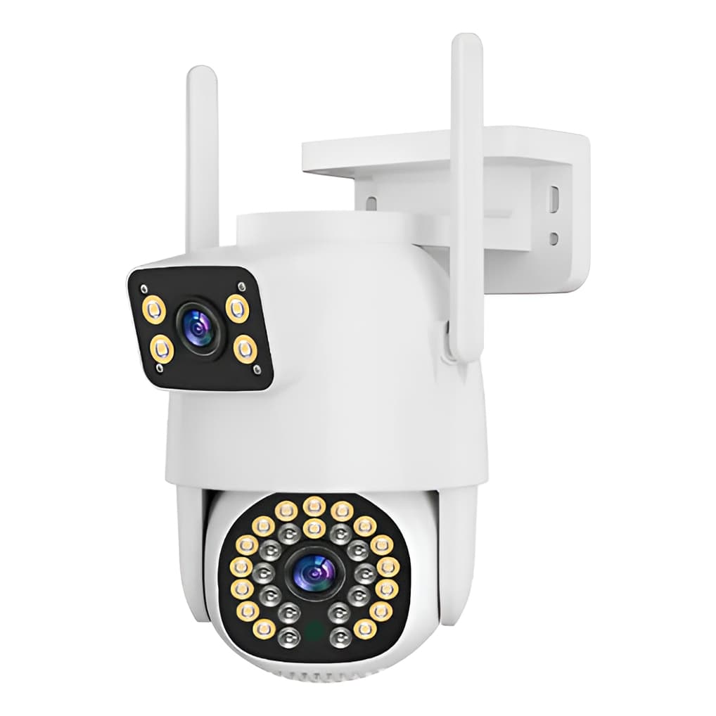 Câmera De Segurança Externa Lente Dupla Wi-fi Jtz-9690pro Branco
