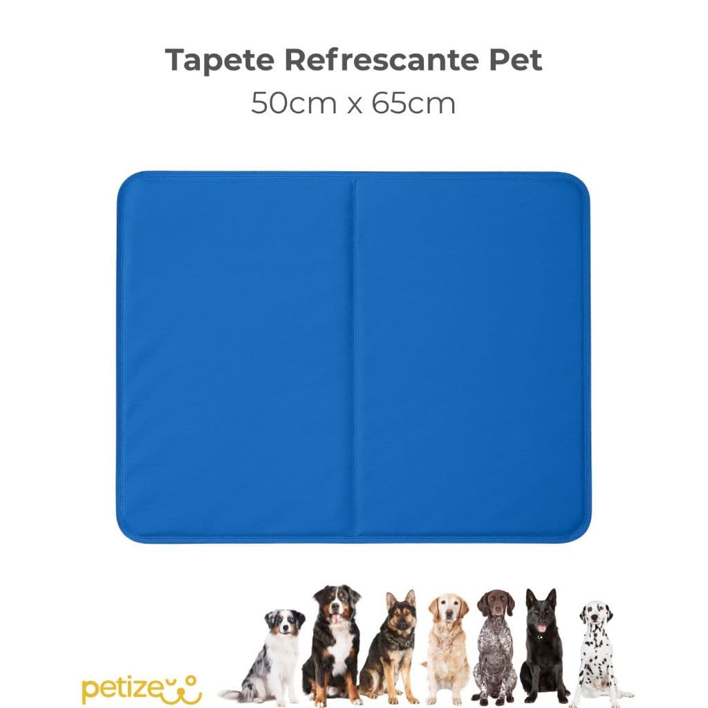 Tapete Gelado Refrescante para Cães e Gatos – Tamanho G 50x65cm | Conforto Térmico, Dobrável e Atóxico