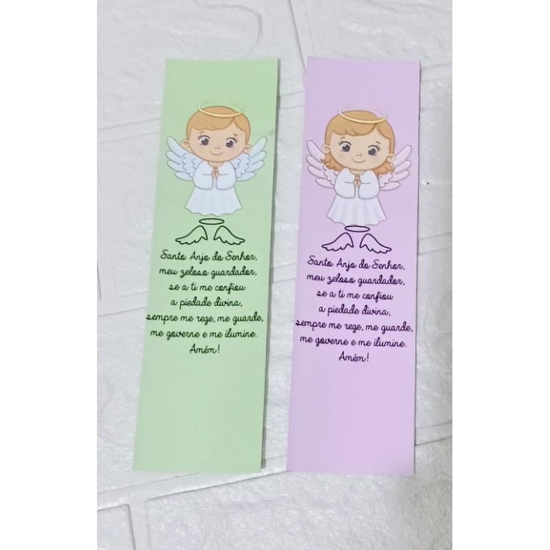 50 Marca página santo anjo do senhor, Lembrancinha para batizado, lembrancinha católica