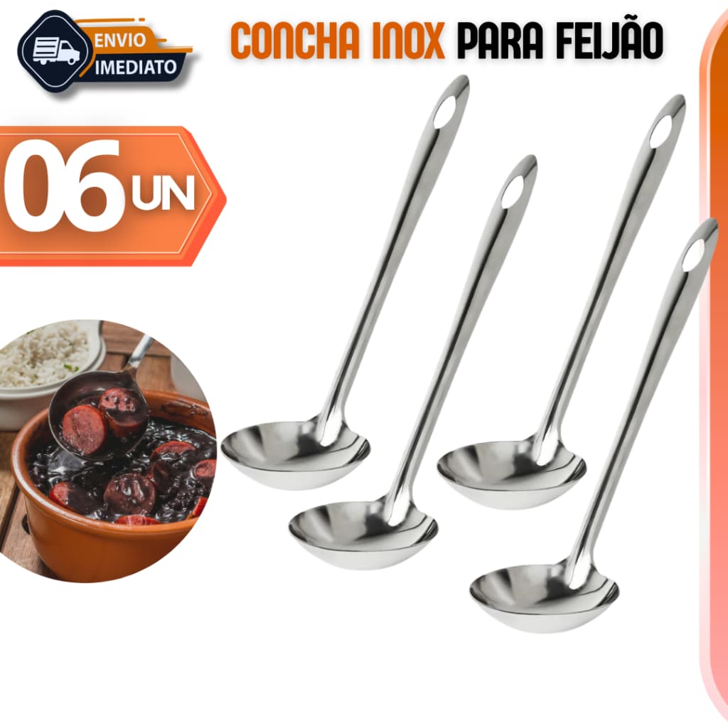 Conchas Concha Inox Para Feijão Feijoada Sopa Caldos Restaurante Cozinha Linha Recife Variáveis