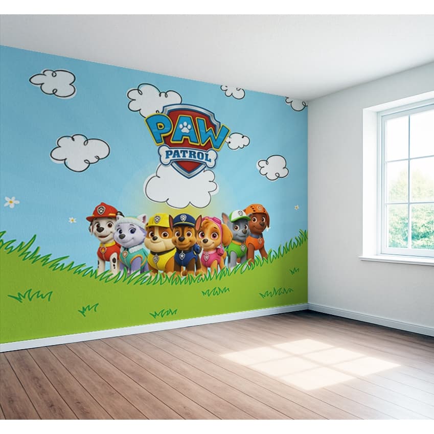 Patrulha Canina Papel de Parede Adesivo Personalizado para Quarto