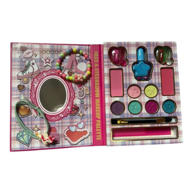 Kit Maquiagem Infantil com Espelho e Pulseira