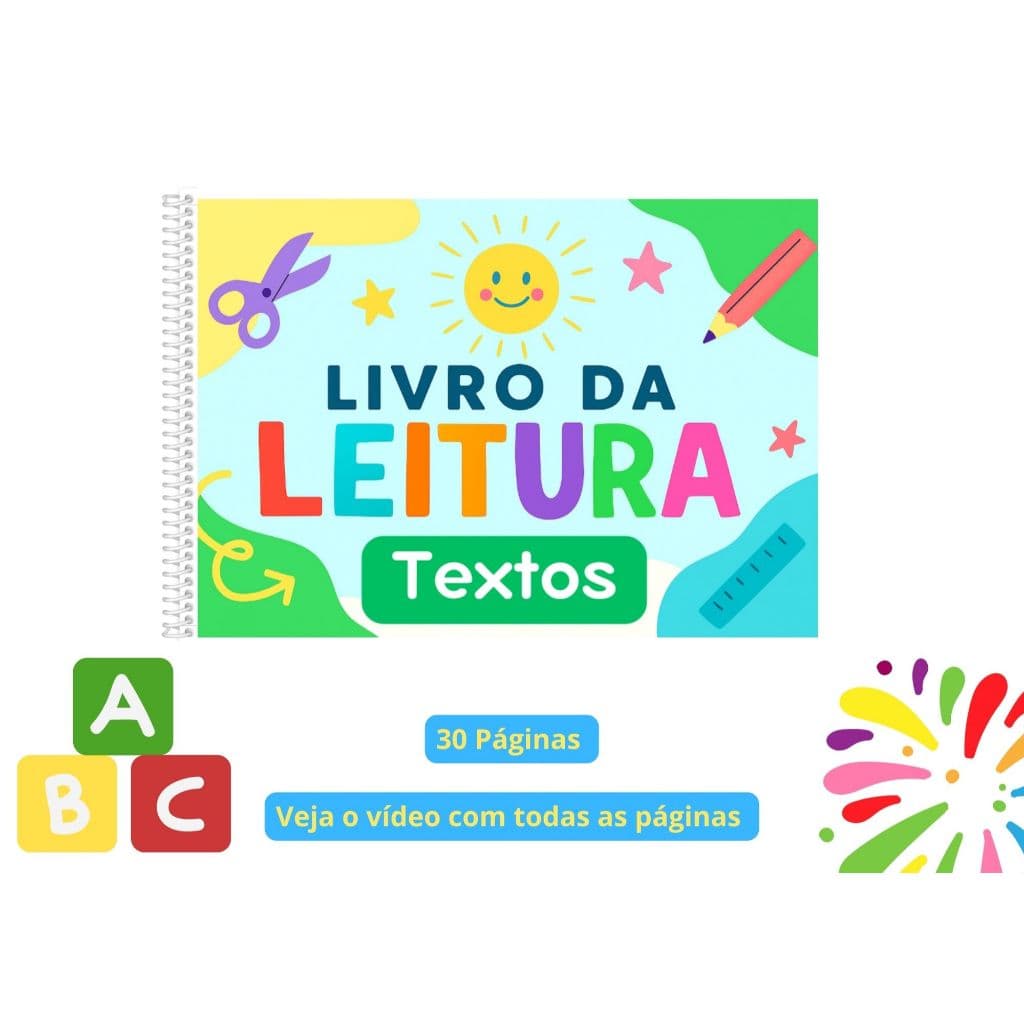 Apostila de Alfabetização – Textos Fáceis e Ilustrados de Leitura Infantil 30 Páginas