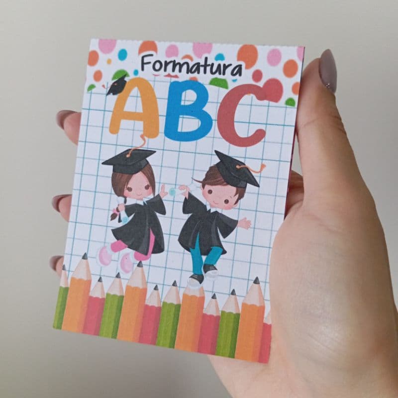 10/20/30 Bloquinho de Anotações 10x7cm – 50 folhas | Formatura ABC - Lembrancinha