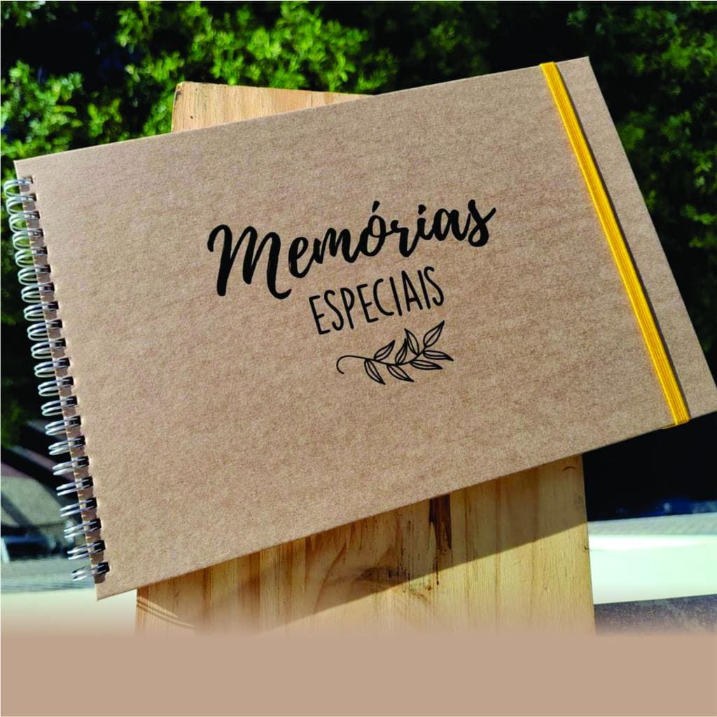 Caderno Álbum Kraft Capa Dura Scrapbook Fotos
