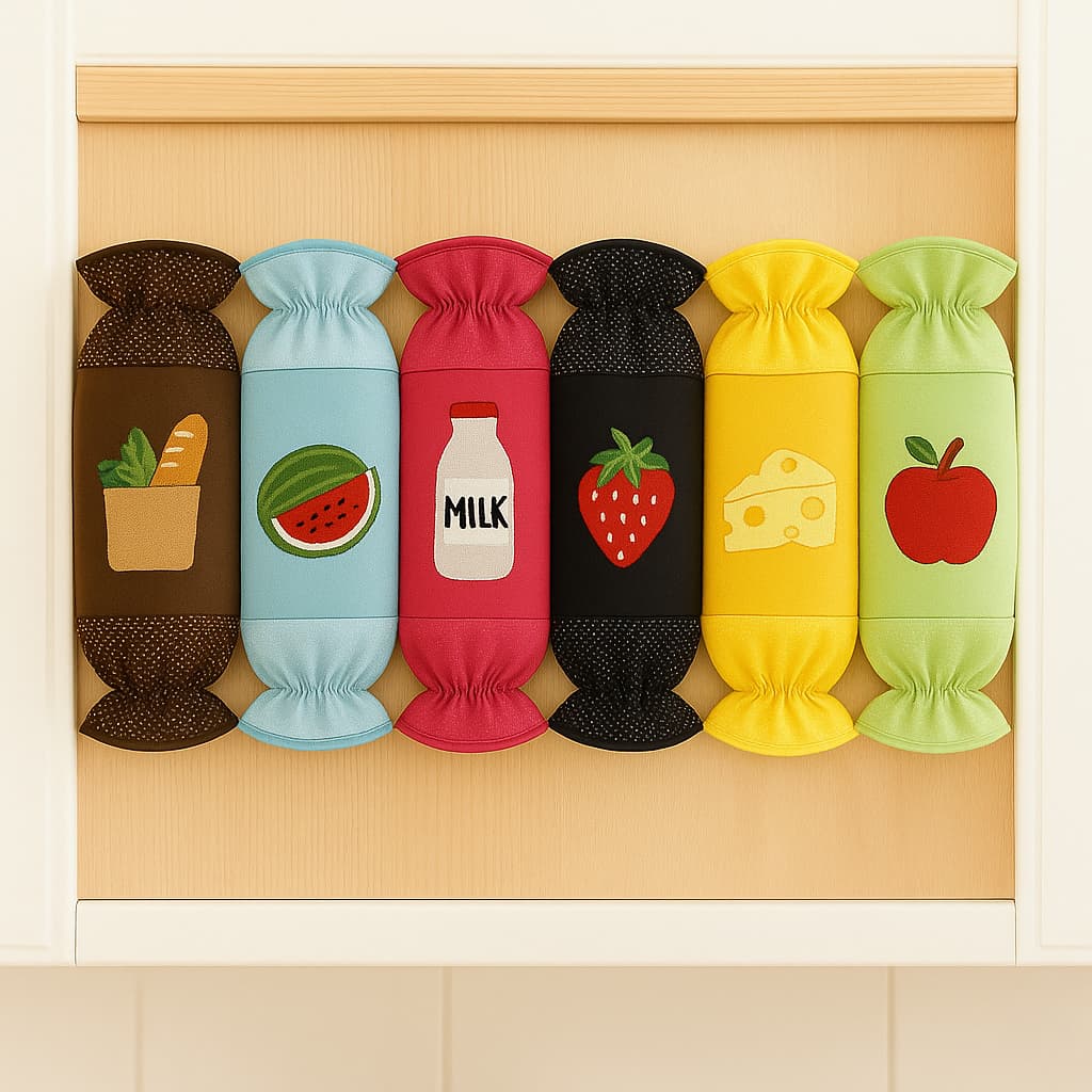 Kit Dispenser de Sacolas Estampado Puxa Saco Oxford Sortido Atacado Estampas Exclusivas Envio Rápido
