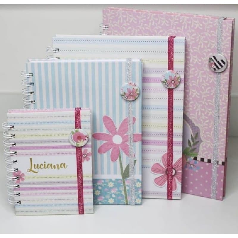caderno escolar caderno de arame bloco de notas caderno floral kit com 4 cadernos escolares