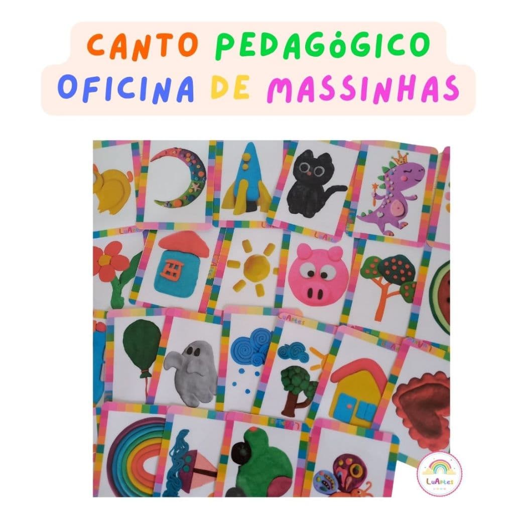 Oficina de Massinha 24 Fichas Pedagógicas Plastificadas