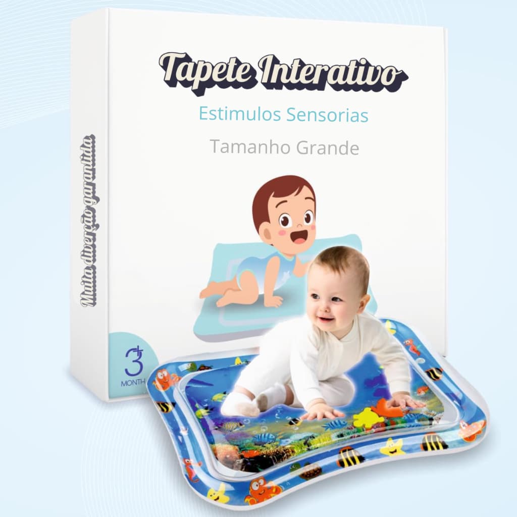 Tapete Infantil Bebê Inflável Água Atividades Sensorial Almofada Colchão De Água Portátil E Dobrável