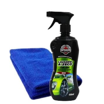 Kit Limpeza Rápida Lavagem a Seco com Cera de Carnaúba 500ml  + Pano de Microfibra 40x50cm
