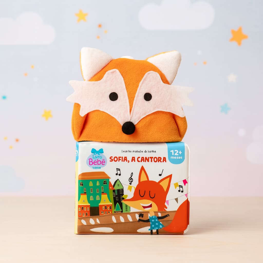 Livro Interativo Infantil : Coleção Fantoches Para A Hora Do Banho | Leitura Sensorial Para Bebê - Educativo