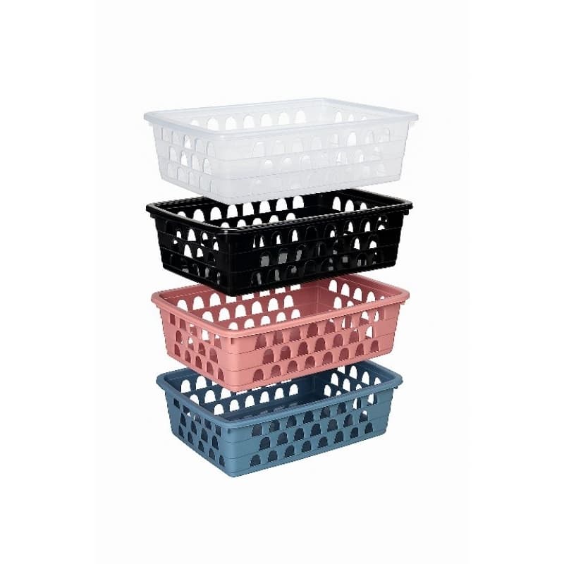 Kit 3 cestos organizador Multiuso coloridos diversas cores