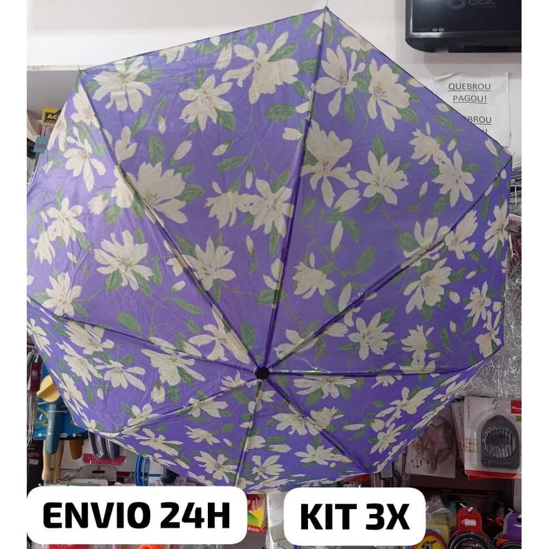 sombrinha kit 3 unidades envio rápido