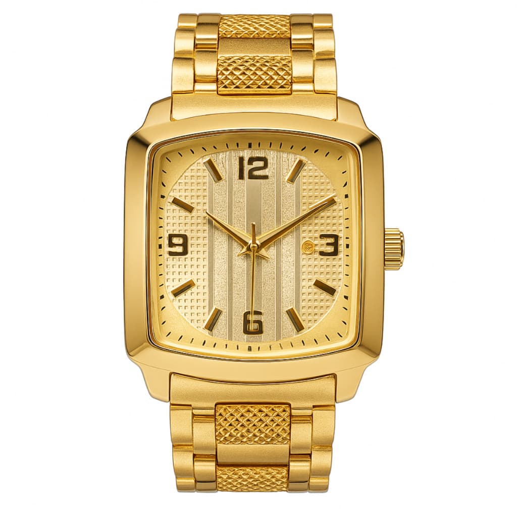 Relógio Masculino ideal para o dia a dia  – Azul & Dourado | Estilo e Poder promoção resistente a agua ,confortavel