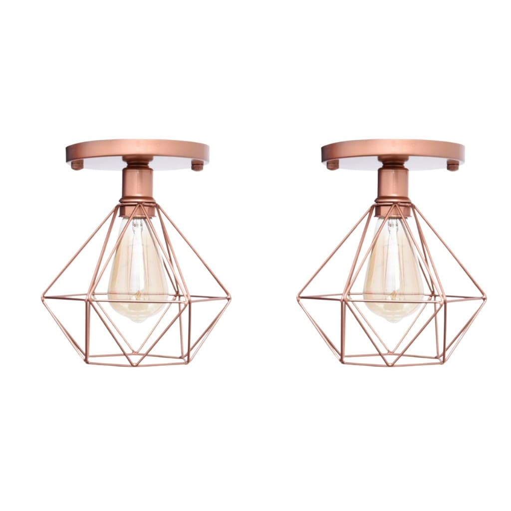 Kit 2 Lustre Plafon Diamante Luxo
