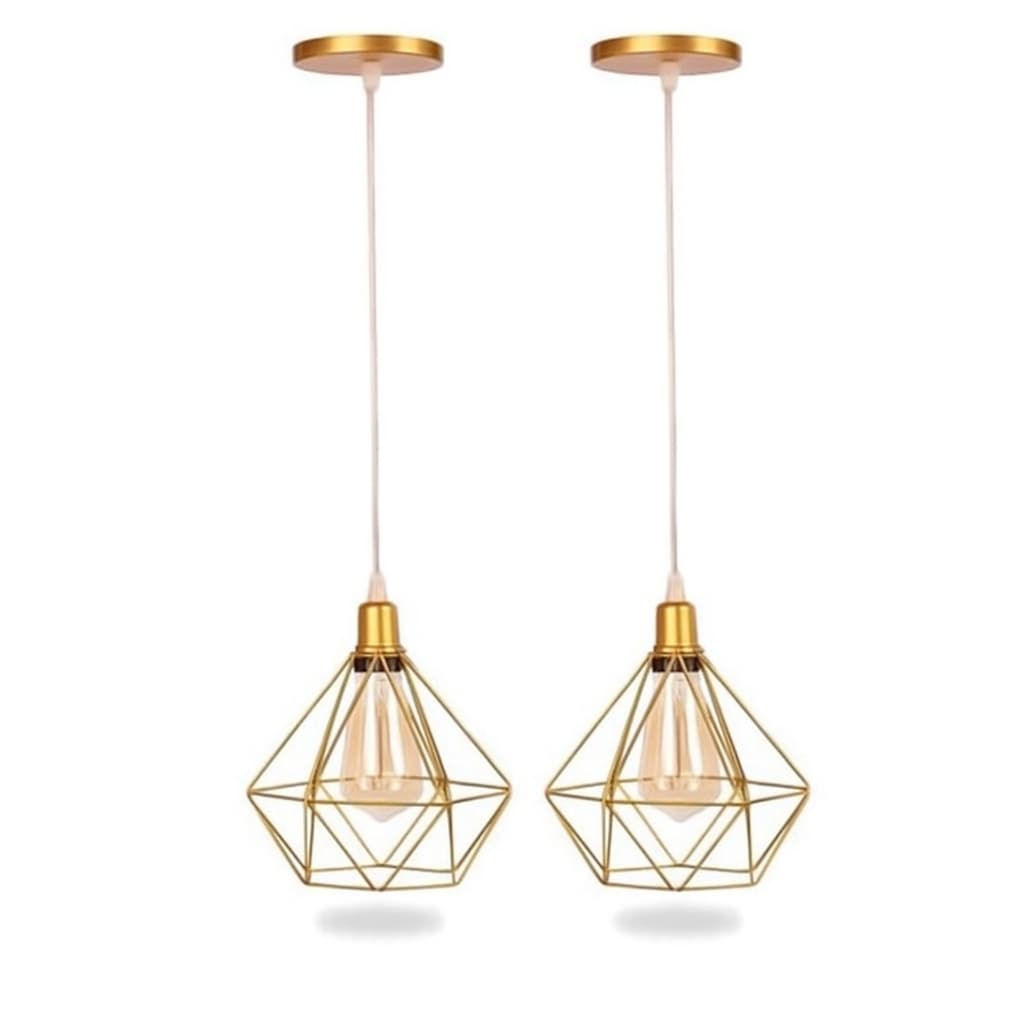 Kit 2 Pendente Lustre Luminária diamante