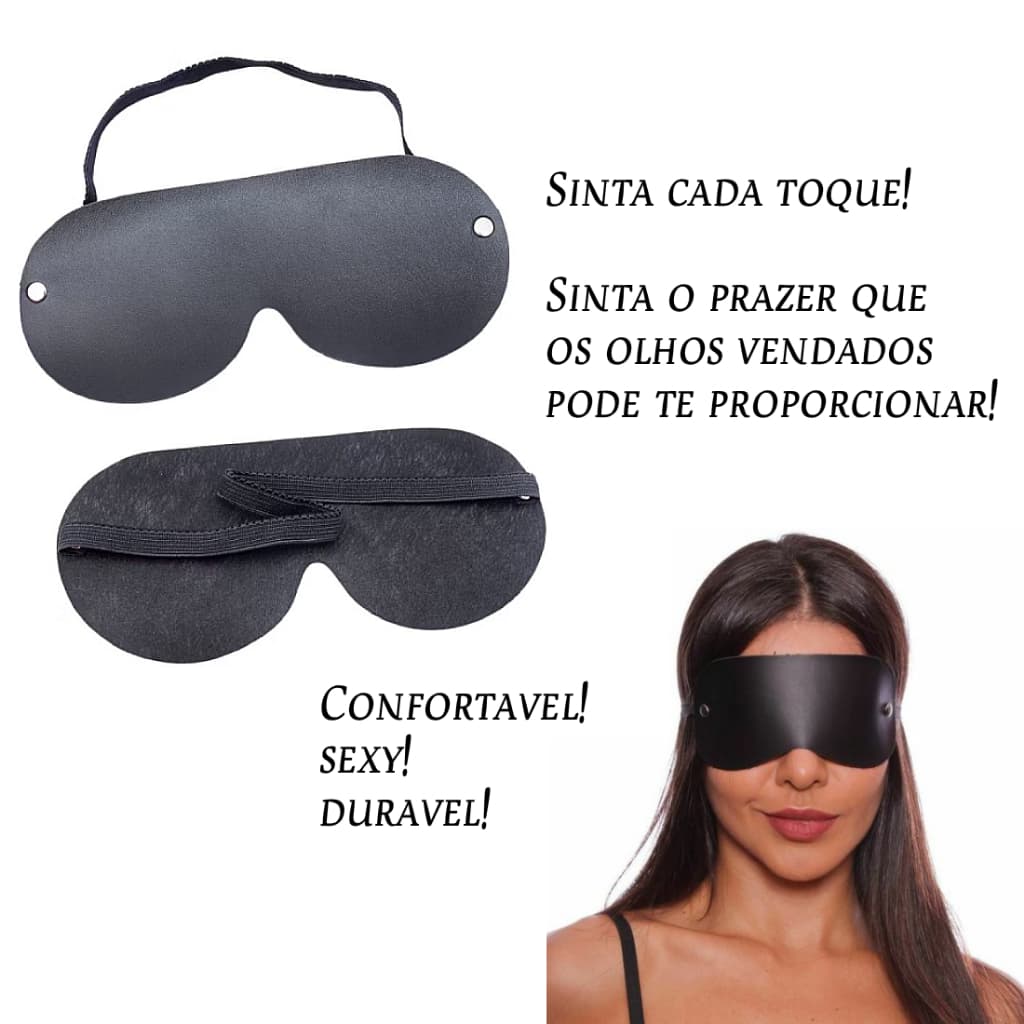 Tapa Olhos Venda De Couro Máscara - Envio Imediato