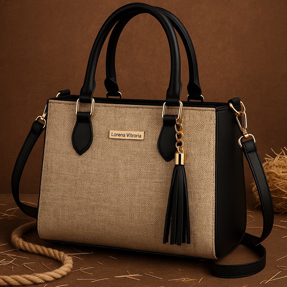 Bolsa Feminina Com Alça Transversal de Ombro Bolsas Média Lrn Palha