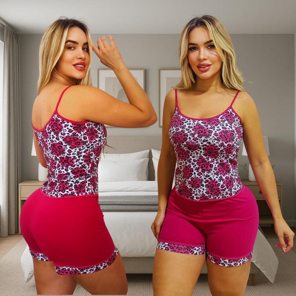 Conjunto Pijamas Alcinha Malha} 100% Algodão Babydool Feminino Dormi Short Dool Confortável  Verão