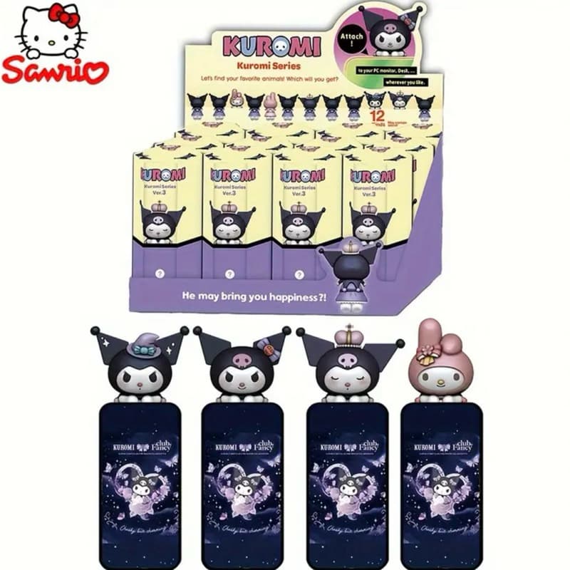 🎁 Caixa Surpresa Kawaii 💖 My Melody e Kuromi Mini Boneca Fofo Angelical Decorativo Colecionável Presente Menina
