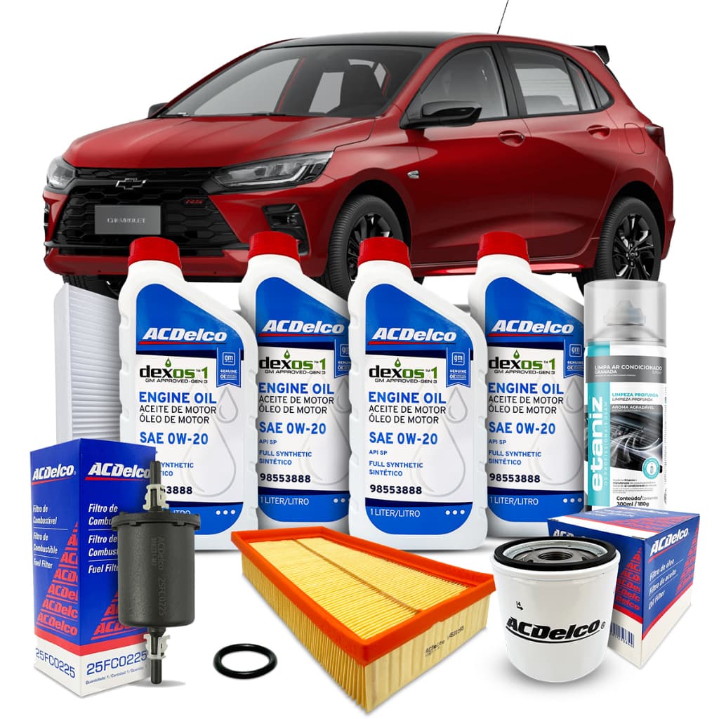 Kit Revisao AcDelco 0w20 Gm Onix 1.0 3cc Aspirado 2020 2021 2022 2023