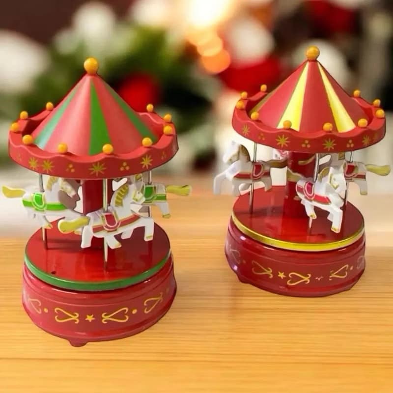 Carrossel Musical de natal Plastico 17x11cm TOYKO DESIGN