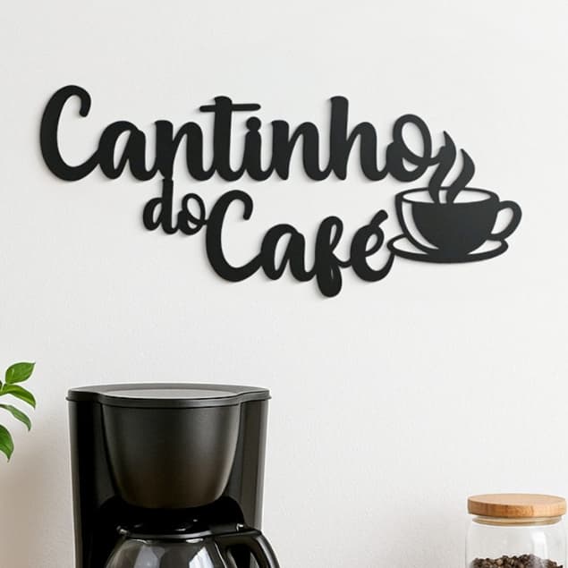 Decoração Cantinho do Café Mdf Escrita Decorativa