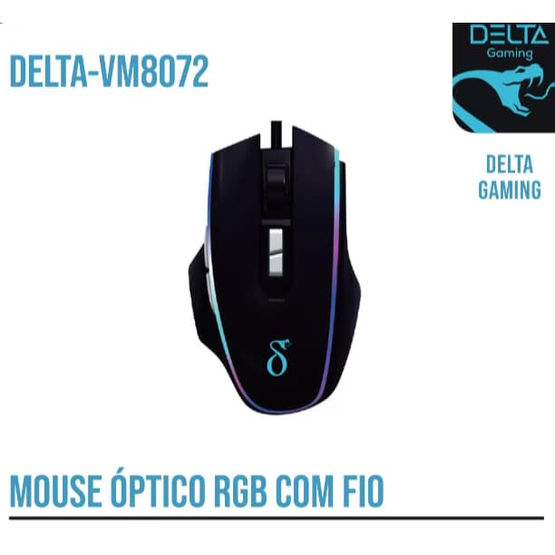 MOUSE OPTICO RGB COM FIO - DELTA (VM8072)