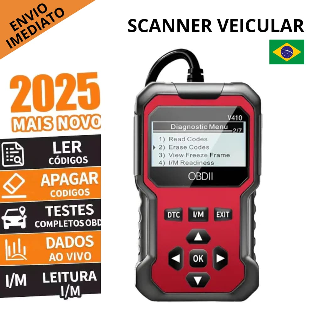 Scanner automotivo profissional obd2 v410 - Promoção envio rápido