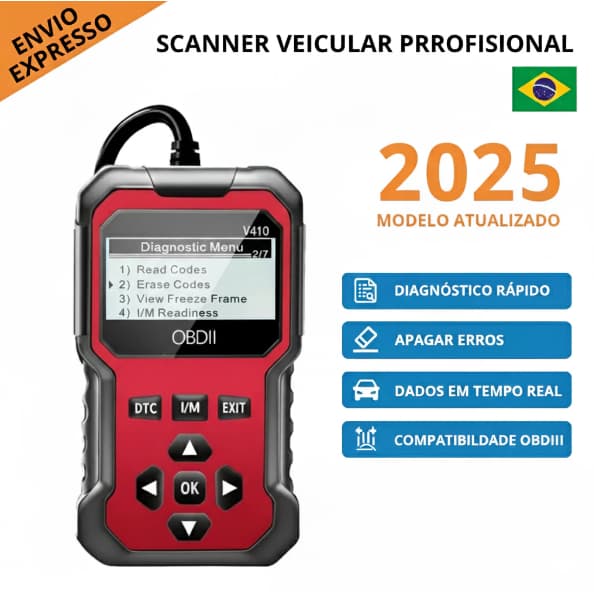 Scanner Leitor De Falhas Automotivo Obd2 V410 PROFISSIONAL Em Portuquês