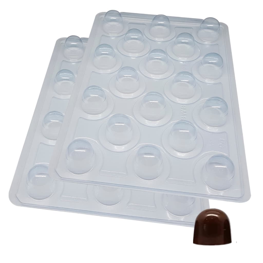 2 Formas Silicone BWB Mini Trufa 30g SP 813 Três partes 18 Cavidades