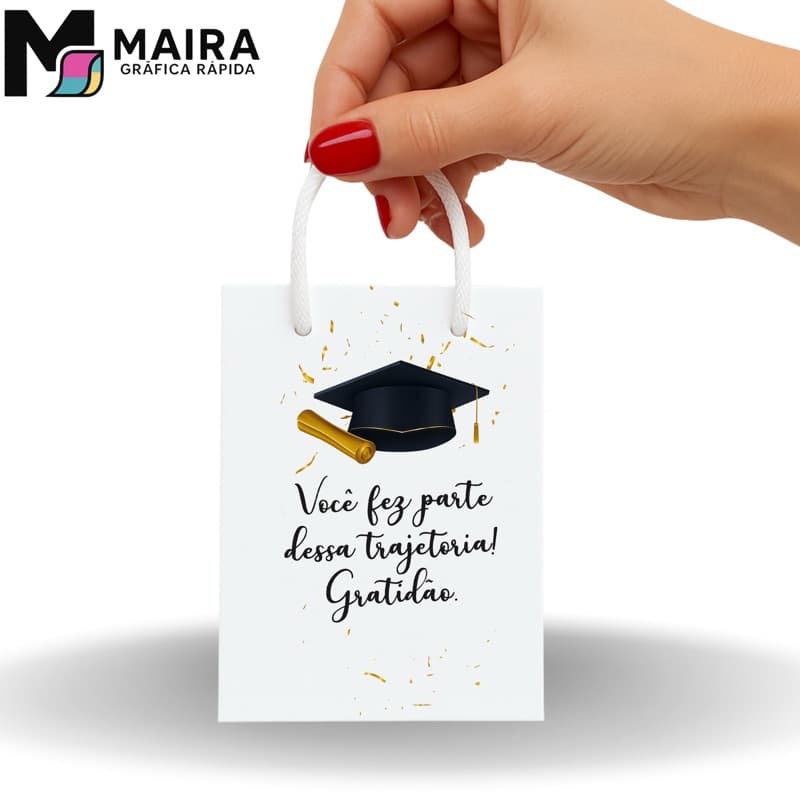 Kit 10 Sacolas Personalizadas – Formatura 2025 | Natal | Fim de Ano | Mimo Especial