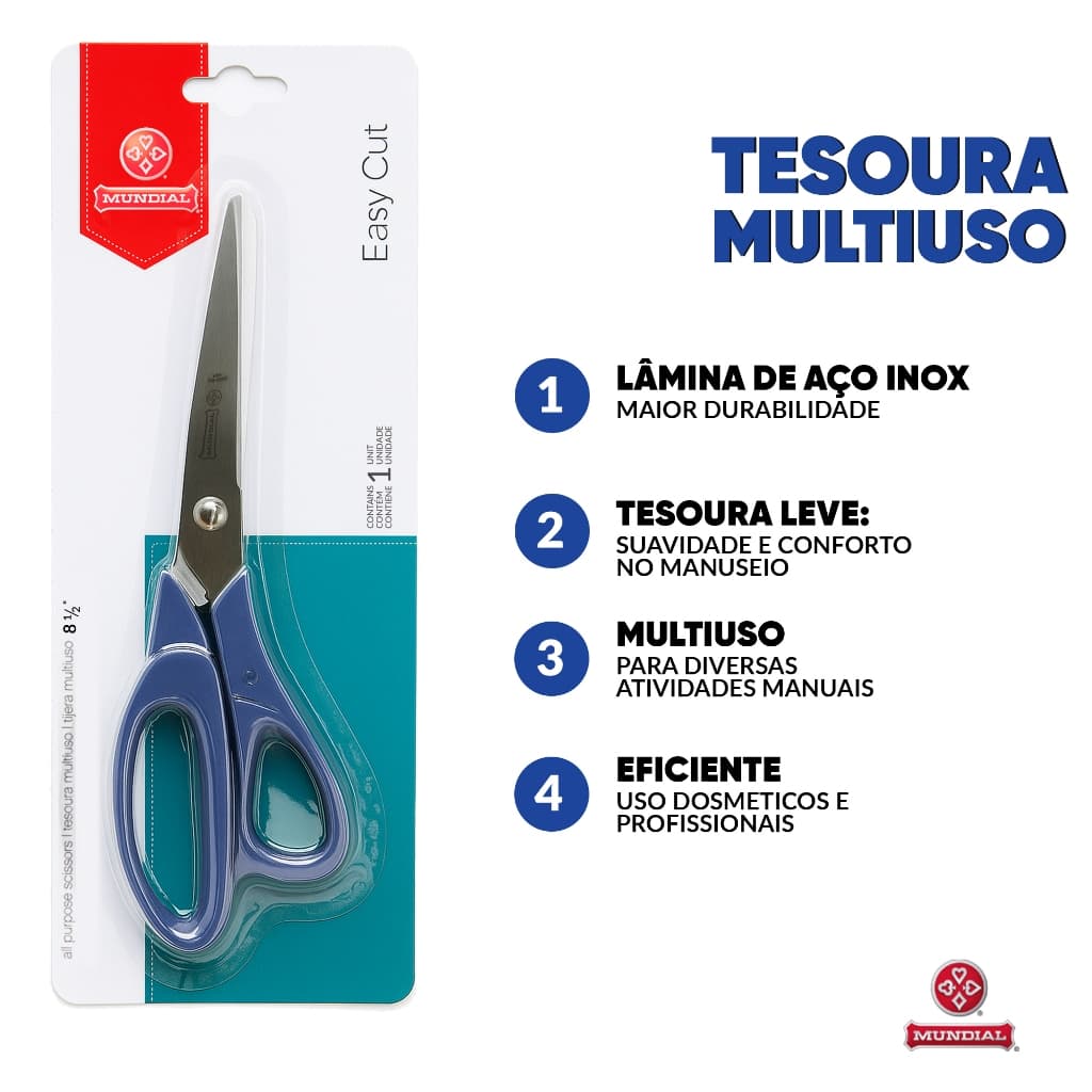 Tesoura Mundial Profissional Multiuso Costura e Artesanatos Tisoura