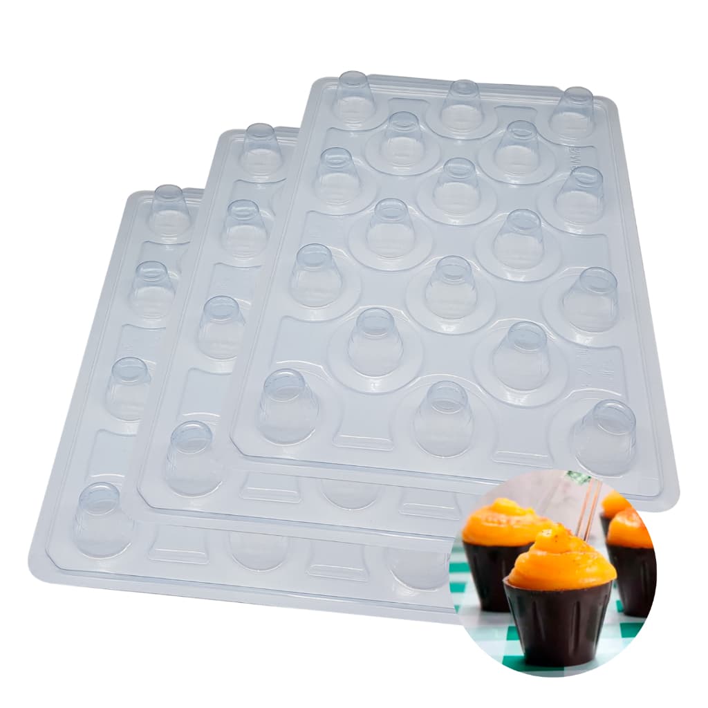 3 Formas Silicone BWB Copinho de Licor Especial SP 1273
