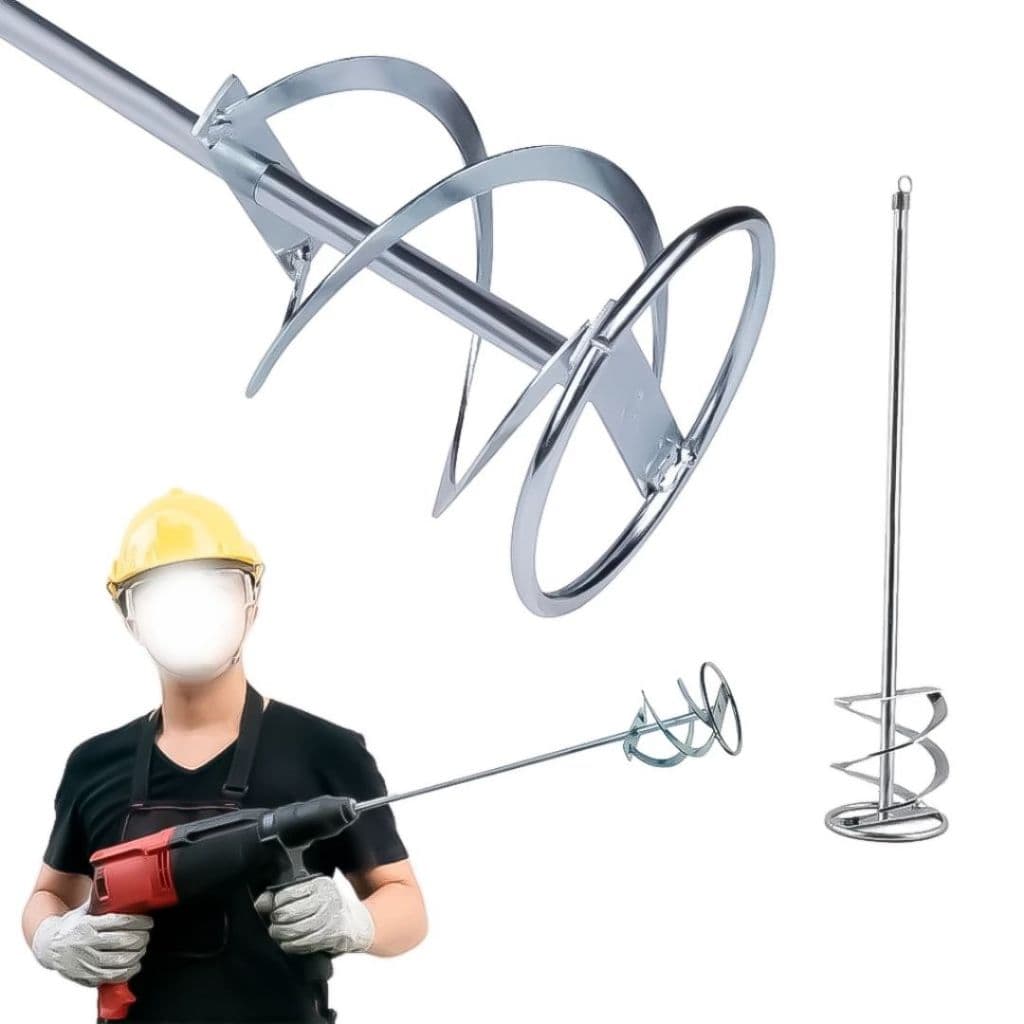 Misturador de Tinta Batedor de Argamassa Reforçado para Furadeira SDS Plus 40cm e 60cm Profissional